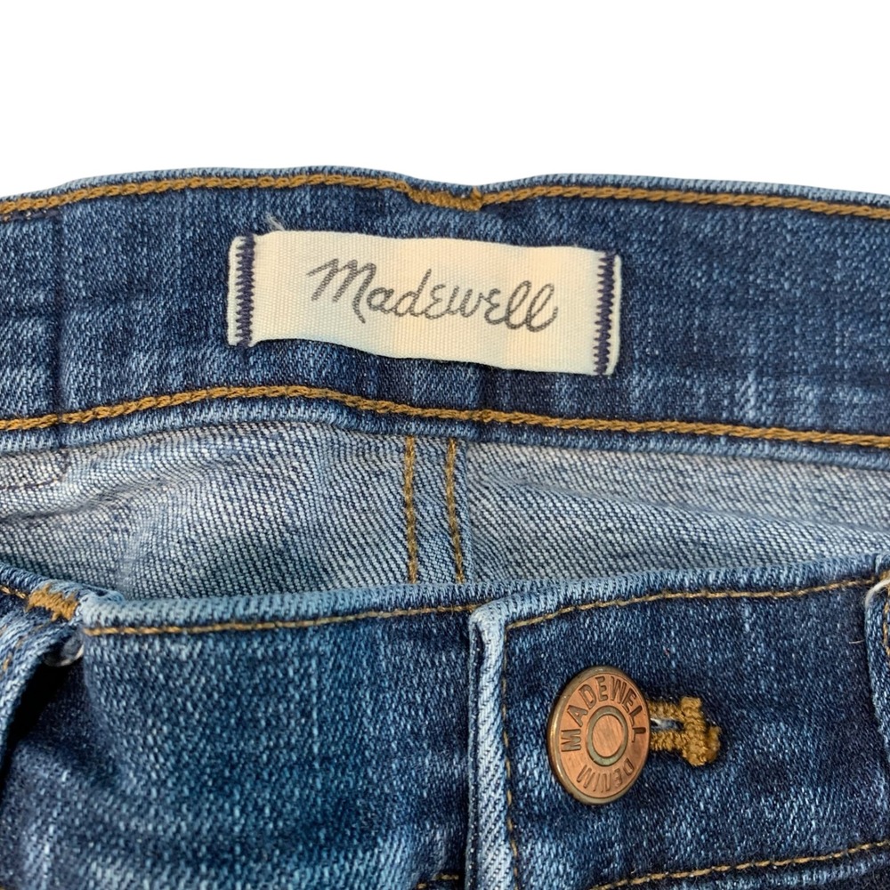 Madewell Womens Size 29 Medium Wash Slim Straight Stretch Jeans Denim 28" Inseam - Picture 3 of 10